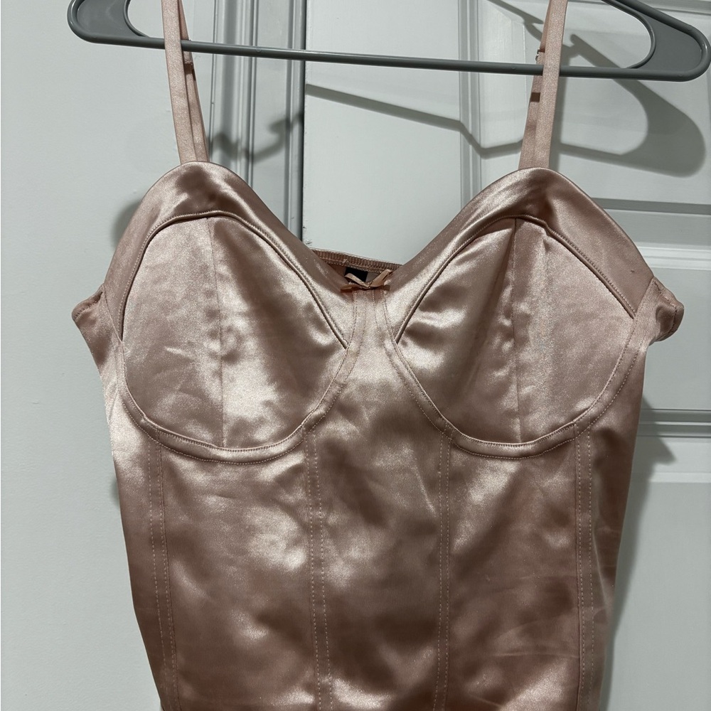H&M Blush Satin Top